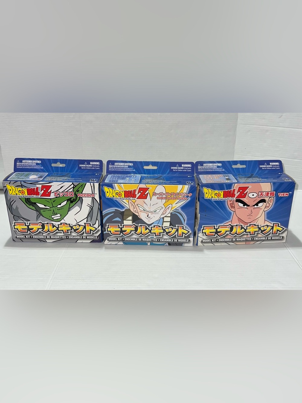Lot Dragon Ball Z Model Kits Tien Piccolo Super Saiyan Vegeta Irwin Toy Vintage